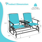 Canapé confortable 2 places pour terrasse et jardin - 57 x 28 x 38 (L x l x H)
