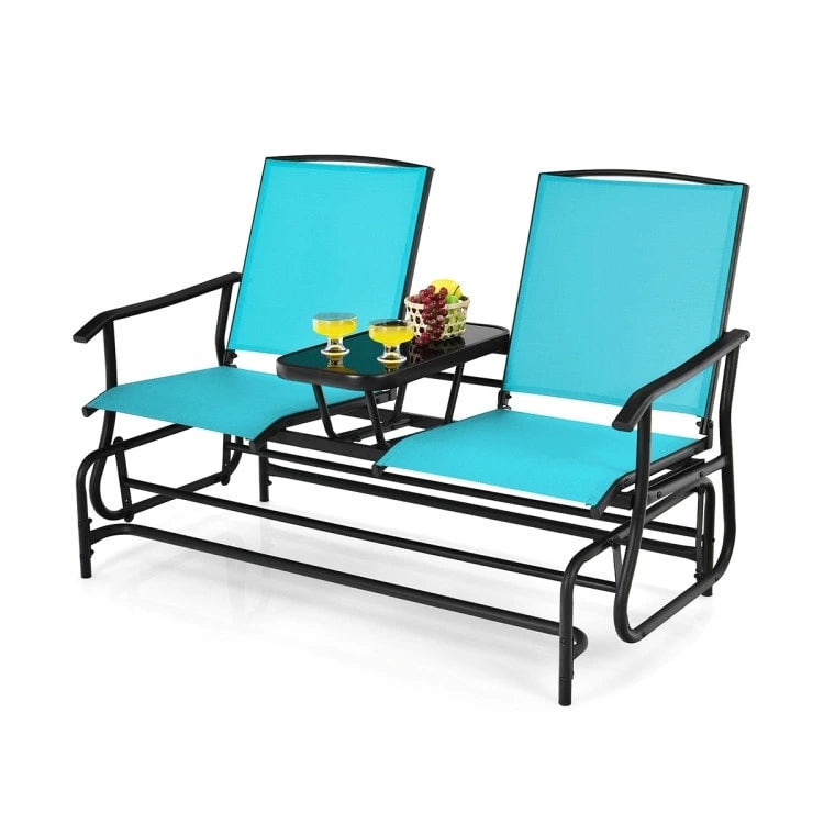 Canapé confortable 2 places pour terrasse et jardin - 57 x 28 x 38 (L x l x H)