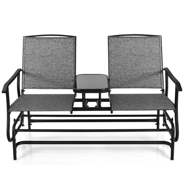 Canapé confortable 2 places pour terrasse et jardin - 57 x 28 x 38 (L x l x H)