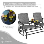 Canapé confortable 2 places pour terrasse et jardin - 57 x 28 x 38 (L x l x H)
