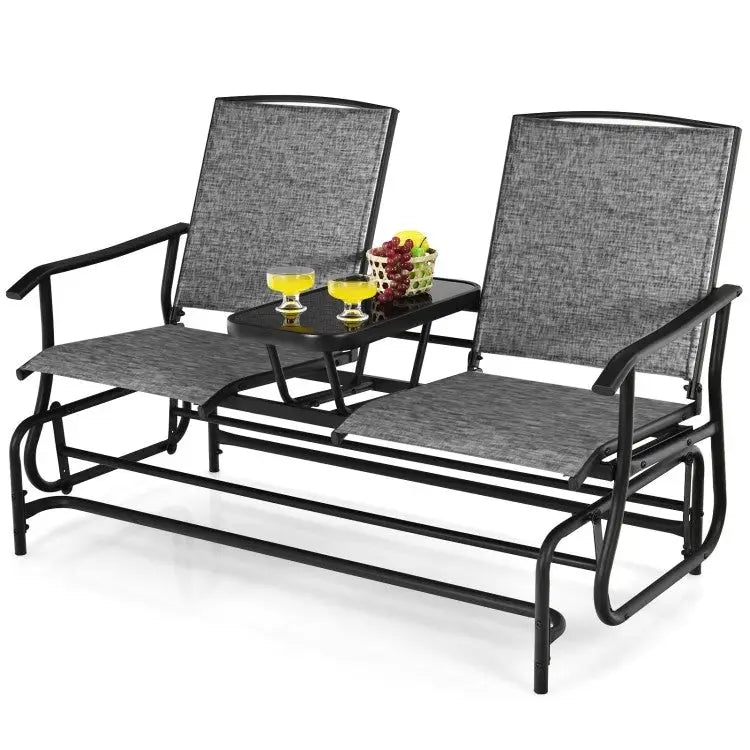 Canapé confortable 2 places pour terrasse et jardin - 57 x 28 x 38 (L x l x H)