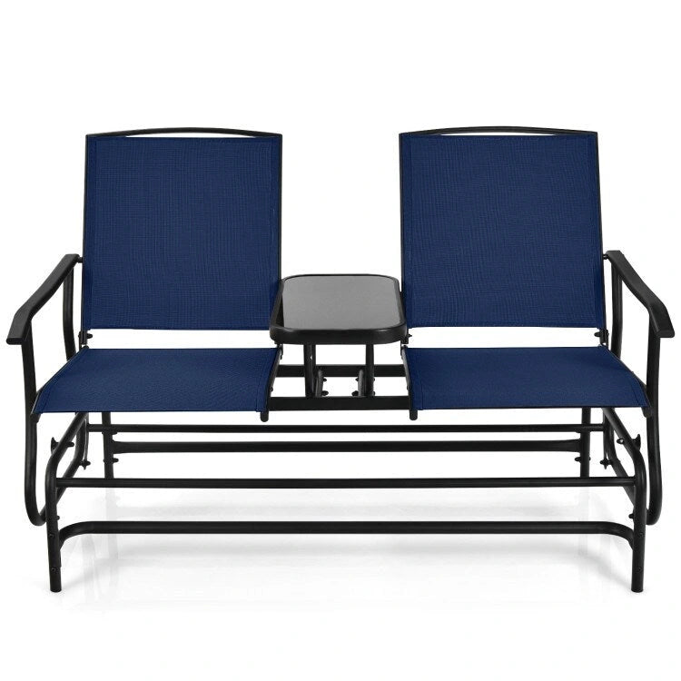 Canapé confortable 2 places pour terrasse et jardin - 57 x 28 x 38 (L x l x H)