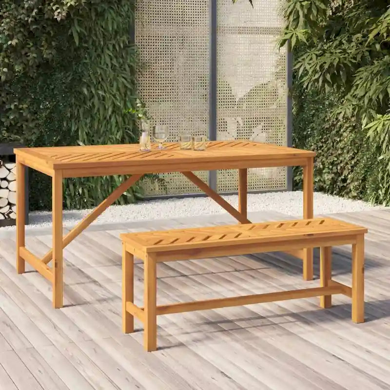 Banc de patio vidaXL en bois massif d'acacia