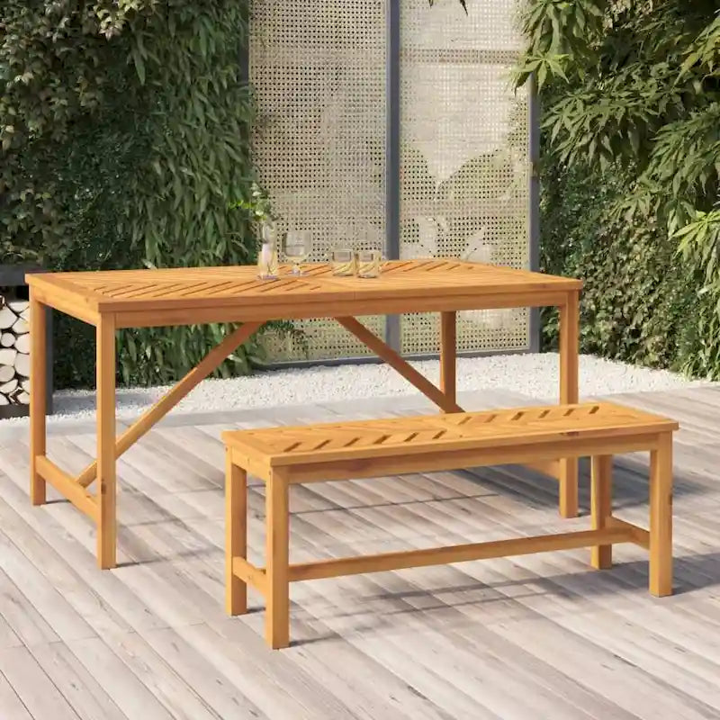 Banc de patio vidaXL en bois massif d'acacia