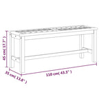 Banc de patio vidaXL en bois massif d'acacia