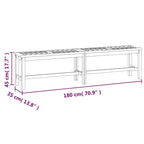 Banc de patio vidaXL en bois massif d'acacia