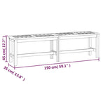 Banc de patio vidaXL en bois massif d'acacia