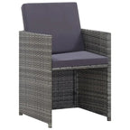 Ensemble de salle à manger d'extérieur vidaXL 9 pièces, table et chaises, mobilier en rotin synthétique - 42,9 x 42,9 x 29,1