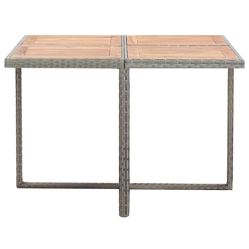 Ensemble de salle à manger d'extérieur vidaXL 9 pièces, table et chaises, mobilier en rotin synthétique - 42,9 x 42,9 x 29,1