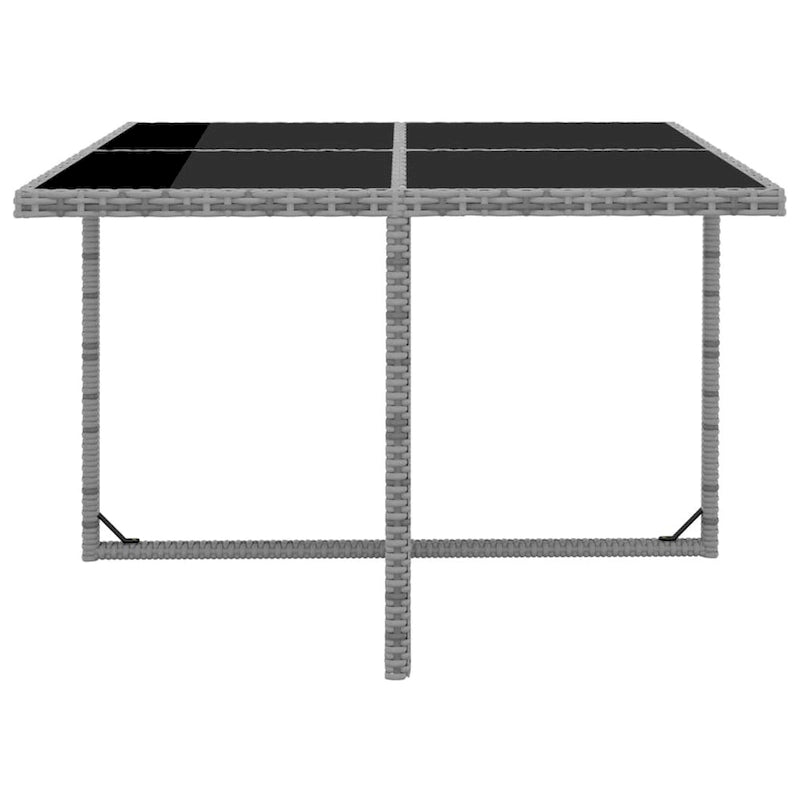 Ensemble de salle à manger d'extérieur vidaXL 9 pièces, table et chaises, mobilier en rotin synthétique - 42,9 x 42,9 x 29,1