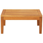 Chaise longue de patio vidaXL avec coussins, canapé modulable, table basse en bois d'acacia massif
