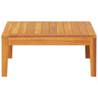 Chaise longue de patio vidaXL avec coussins, canapé modulable, table basse en bois d'acacia massif
