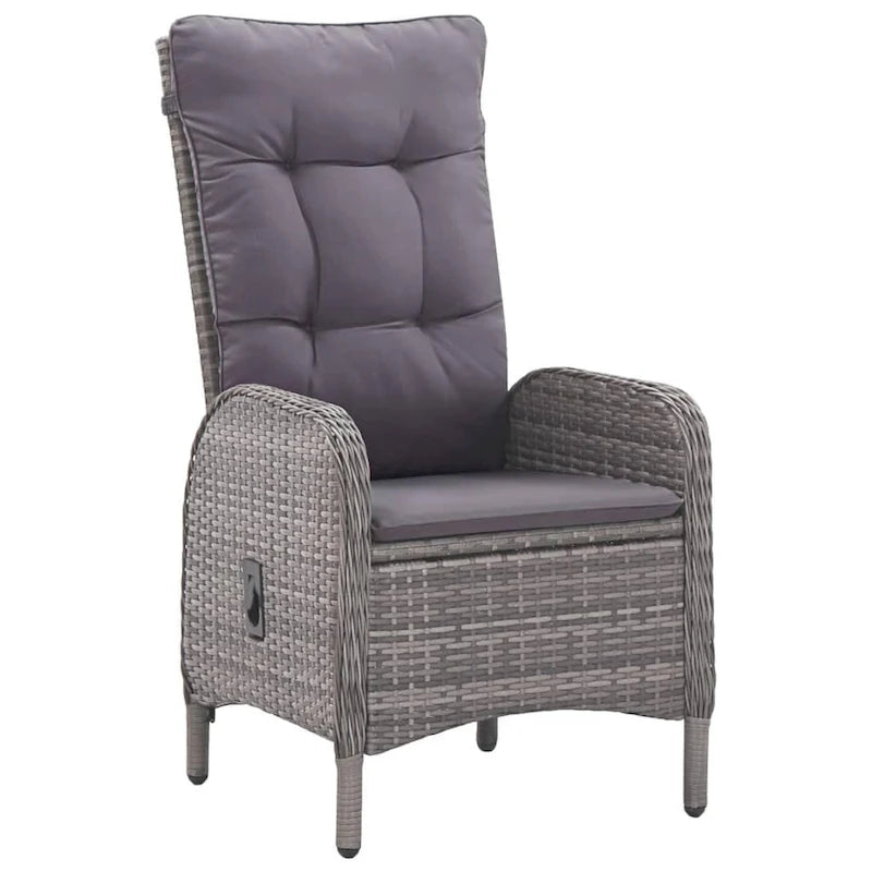 Ensemble bistro de patio vidaXL en bois d'acacia massif, 3 pièces, rotin synthétique multicolore - 16,3 x 16,3 x 16,9