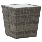 Ensemble bistro de patio vidaXL en bois d'acacia massif, 3 pièces, rotin synthétique multicolore - 16,3 x 16,3 x 16,9