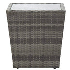 Ensemble bistro de patio vidaXL en bois d'acacia massif, 3 pièces, rotin synthétique multicolore - 16,3 x 16,3 x 16,9
