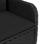 Ensemble bistro de patio vidaXL en bois d'acacia massif, 3 pièces, rotin synthétique multicolore - 16,3 x 16,3 x 16,9