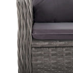 Ensemble bistro de patio vidaXL en bois d'acacia massif, 3 pièces, rotin synthétique multicolore - 16,3 x 16,3 x 16,9