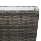Ensemble bistro de patio vidaXL en bois d'acacia massif, 3 pièces, rotin synthétique multicolore - 16,3 x 16,3 x 16,9