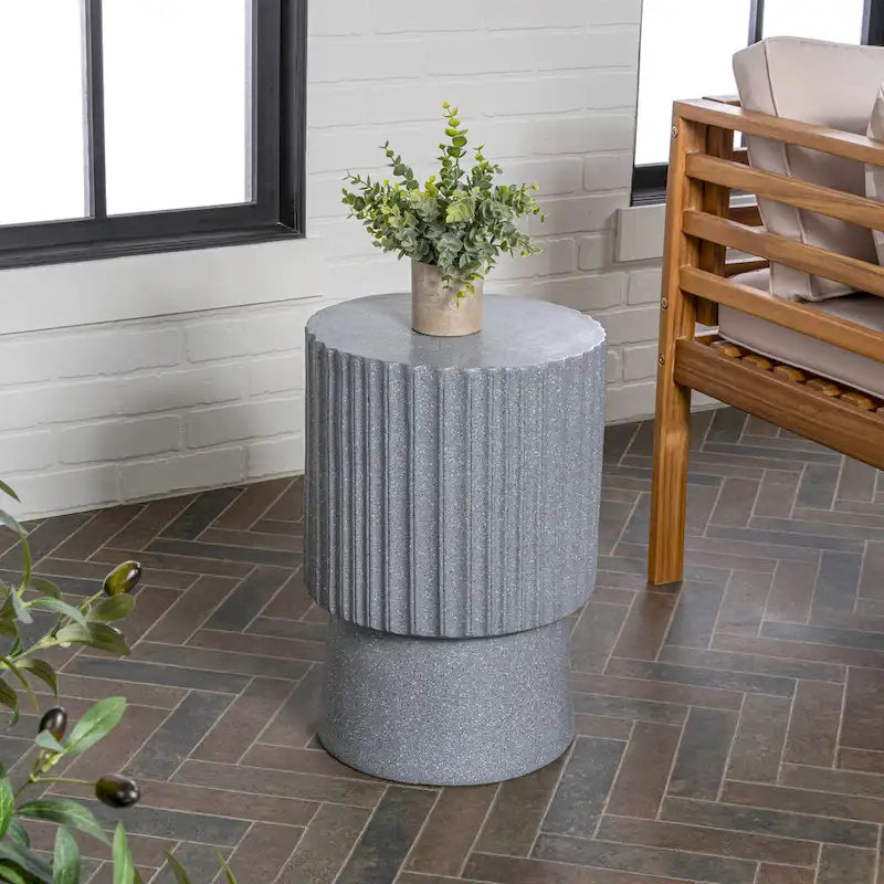 Table d'appoint tambour Art Déco moderne Kline 19, par JONATHAN Y