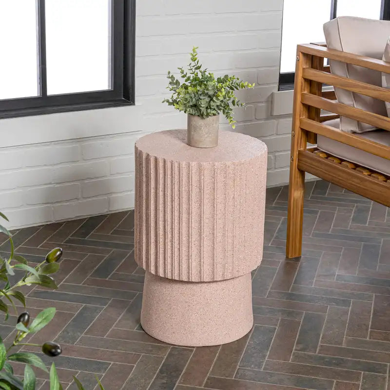 Table d'appoint tambour Art Déco moderne Kline 19, par JONATHAN Y