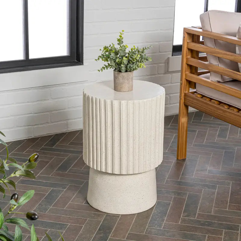 Table d'appoint tambour Art Déco moderne Kline 19, par JONATHAN Y