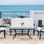 Ensemble de canapé d'angle de patio Elm Plus 2 pièces en aluminium moulé avec coussins beiges