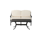 Ensemble de canapé d'angle de patio Elm Plus 2 pièces en aluminium moulé avec coussins beiges