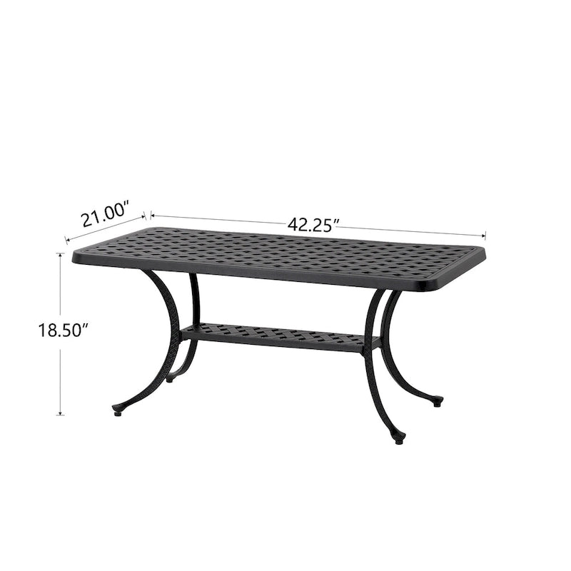 Ensemble de canapé d'angle de patio Elm Plus 2 pièces en aluminium moulé avec coussins beiges