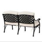 Ensemble de canapé d'angle de patio Elm Plus 2 pièces en aluminium moulé avec coussins beiges
