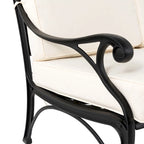 Ensemble de canapé d'angle de patio Elm Plus 2 pièces en aluminium moulé avec coussins beiges
