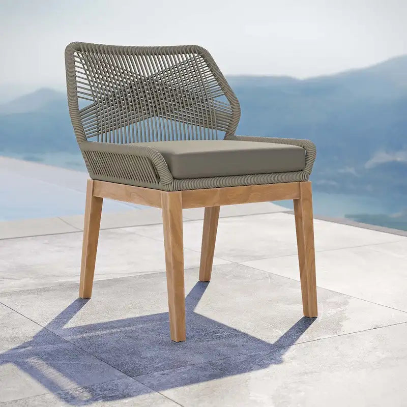 Chaise de salle à manger d'extérieur Wellspring en bois de teck
