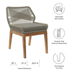 Chaise de salle à manger d'extérieur Wellspring en bois de teck