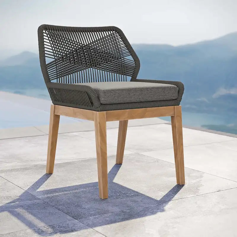 Chaise de salle à manger d'extérieur Wellspring en bois de teck