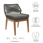 Chaise de salle à manger d'extérieur Wellspring en bois de teck