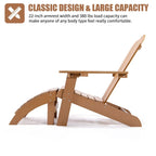 Pouf ottoman Adirondack pour patio, jardin ou véranda