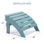 Pouf ottoman Adirondack pour patio, jardin ou véranda