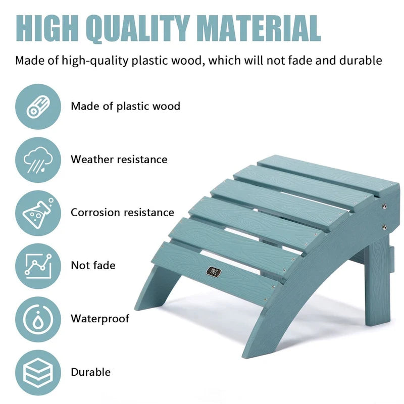 Pouf ottoman Adirondack pour patio, jardin ou véranda