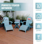 Pouf ottoman Adirondack pour patio, jardin ou véranda