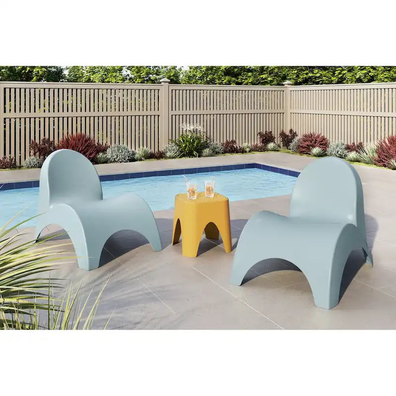 Chaises Angel Trumpet avec table d'appoint Mallorca