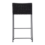 Tabouret de bar Alice pour intérieur/extérieur, en corde plate et fer