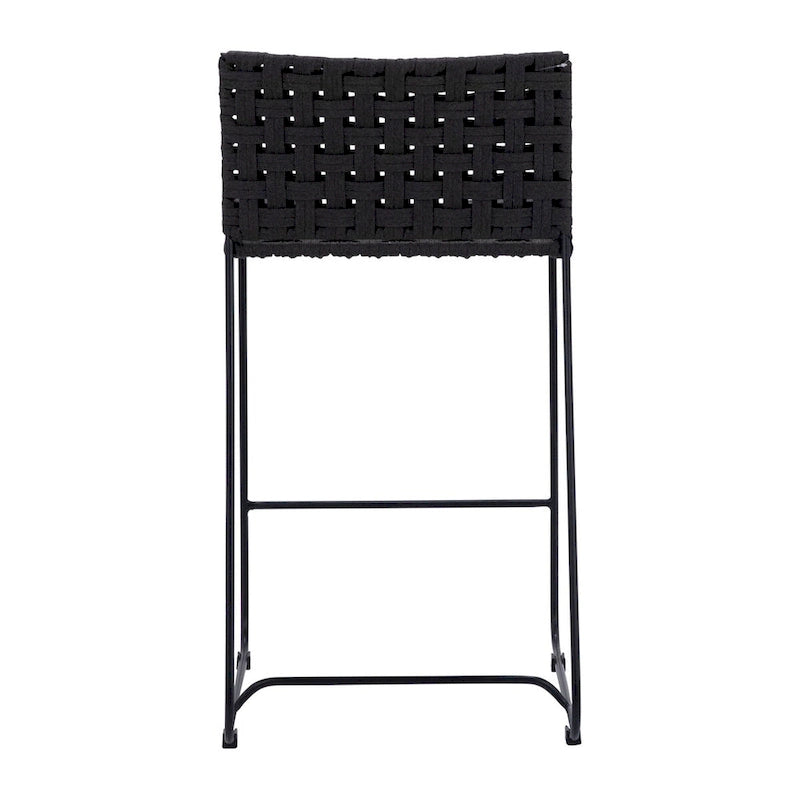 Tabouret de bar Alice pour intérieur/extérieur, en corde plate et fer