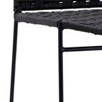 Tabouret de bar Alice pour intérieur/extérieur, en corde plate et fer