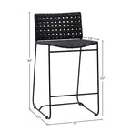 Tabouret de bar Alice pour intérieur/extérieur, en corde plate et fer