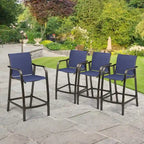 VredHom Outdoor Bar Stools Patio Bar Chairs (Set of 4) - 21.7  W x 25.6  D x 43.7  H