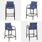 Tabourets de bar d'extérieur VredHom (lot de 4) - 55 cm (L) x 65 cm (P) x 111 cm (H)