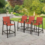 Tabourets de bar d'extérieur VredHom (lot de 4) - 55 cm (L) x 65 cm (P) x 111 cm (H)