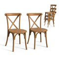 Ensemble de 2 chaises de salle à manger empilables en plastique pour patio