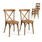 Ensemble de 2 chaises de salle à manger empilables en plastique pour patio
