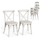 Ensemble de 2 chaises de salle à manger empilables en plastique pour patio