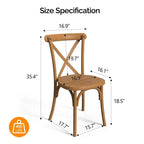 Ensemble de 2 chaises de salle à manger empilables en plastique pour patio